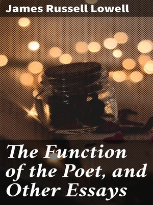 cover image of The Function of the Poet, and Other Essays